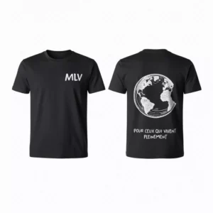 T-shirt MLV Noir – Logo Blanc