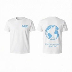 T-shirt MLV Blanc – Logo Bleu