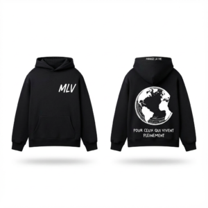 Pull MLV Noir – Logo Blanc